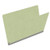 Peridot green legal size end tab classification folder with 2" dark green tyvek expansion. 25 pt type 3 pressboard stock. Packaged 25/125.