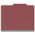 Dark red letter size top tab classification folder with 2" russet brown tyvek expansion. 25 pt type 3 pressboard stock. Packaged 25/125.