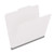 White letter size top tab classification folder with 2" gray tyvek expansion. 18 pt. paper stock. Packaged 25/125.