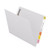 White letter size reinforced end tab folder with 2" bonded fastener on inside back. 14 pt white stock. Packaged 50/250