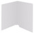 White letter size reinforced end tab folder. 14 pt white stock. Packaged 50/250