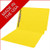 Yellow letter size end tab folder with 2" bonded fasteners on inside back. 20 pt yellow stock. Packaged 40/200.