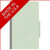 Pale green legal size top tab one divider classification folder with 2" gray tyvek expansion, with 2" bonded fasteners on inside front and inside back and 1" duo fastener on divider - DV-T52-14-3PGN