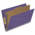 Purple legal size end tab one divider classification folder with 2" gray tyvek expansion, with 2" bonded fasteners on inside front and inside back and 1" duo fastener on divider - DV-S52-14-3PRP