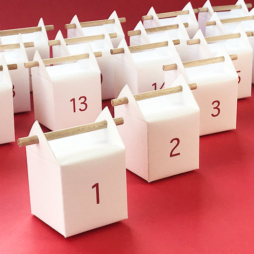 Boites numérotées pour Calendrier de l’Avent