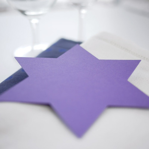 Marque-place Etoile de David, et étoile de décoration Marque-place Etoile de David, et étoile de décoration