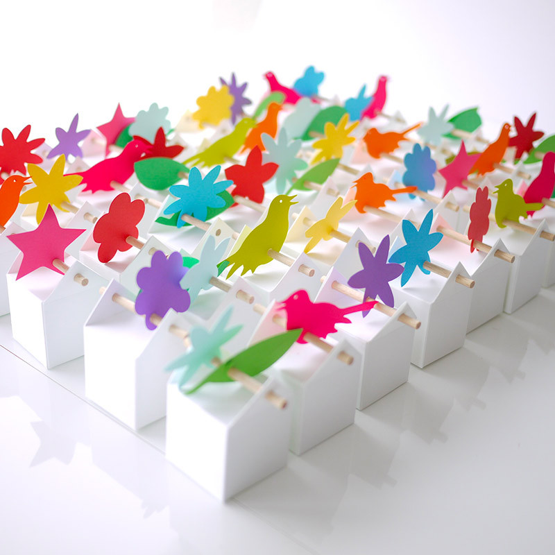 Kit Sympa, 10 boites à dragées et étiquettes joyeuses