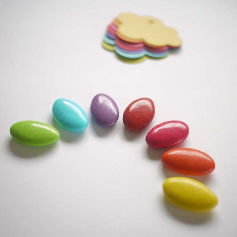 Dragées couleurs rainbow