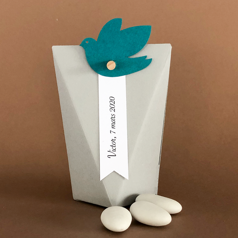 Ruban personnalisé pour la boite à dragées Grand Angle