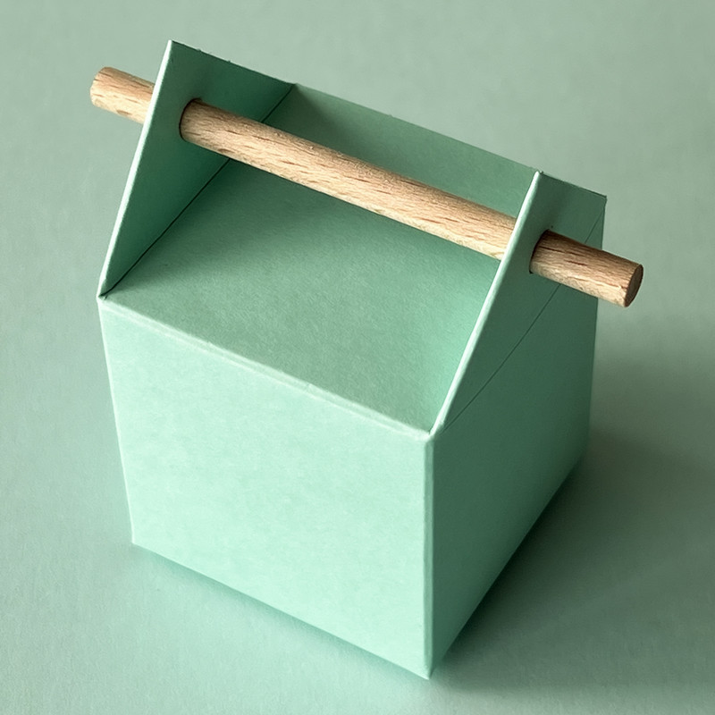 Boite et contenant à dragées couleur vert menthe.