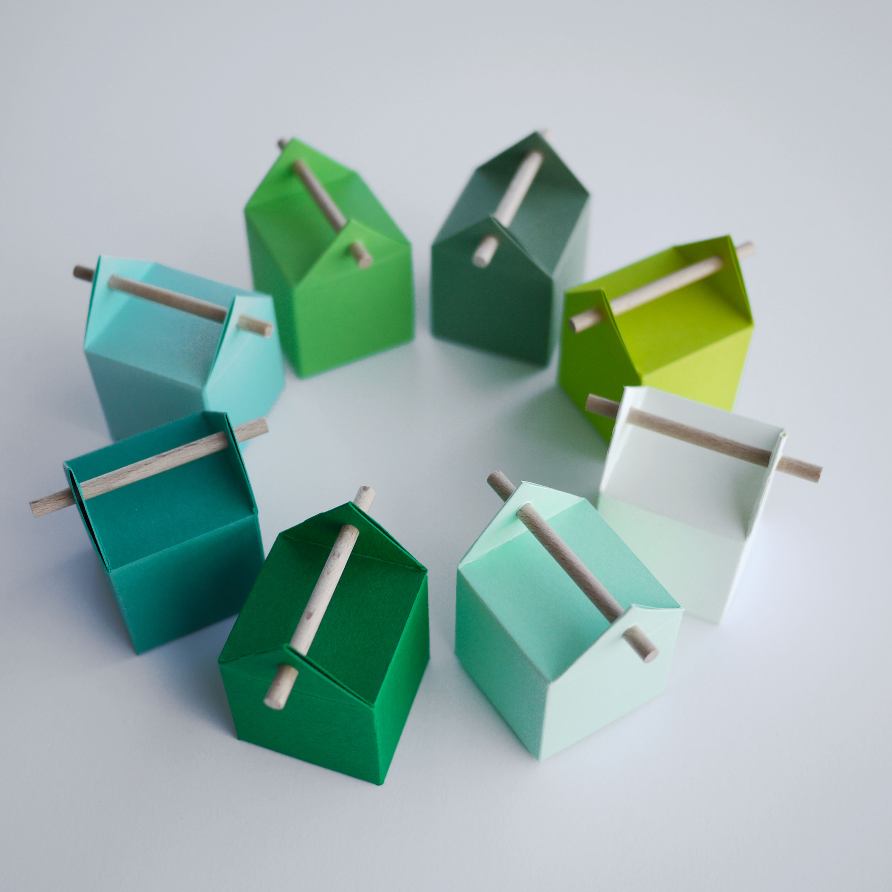 8 couleurs vertes pour nos boites et contenants à dragées