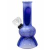 5" ASSORTED COLOR FLOWER DESIGN GLASS ON RUBBER WATER PIPE - [RJA64]