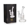 8" MINI BOTTLE WITH REINFORCED TREE PERC CRYSTAL SERIES WATER PIPE BY HIGH POINT GLASS [ES2238-BX]