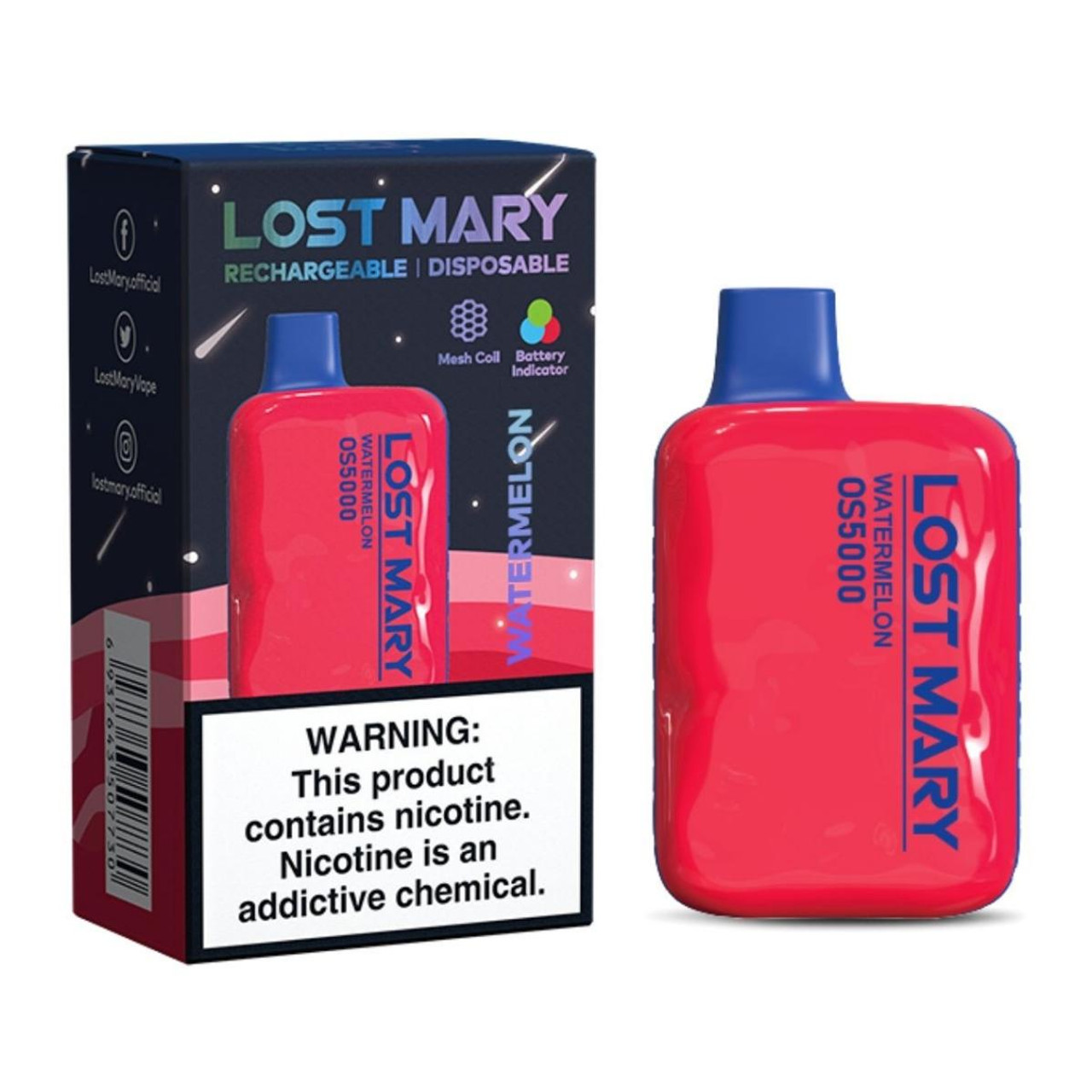 Lost Mary OS5000 Frozen Edition Disposable Vape - 5000 Puffs