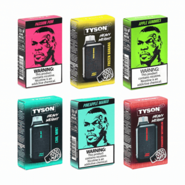 TYSON HEAVY WEIGHT 7000 PUFFS - 10 PACK