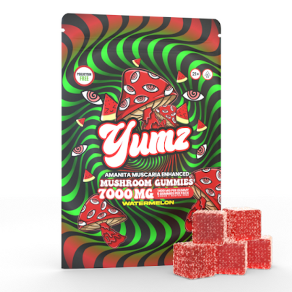 AMANITA MUSCARIA MUSHROOM VEGAN GUMMIES BY YUMZ LAB 7000MG 5CT