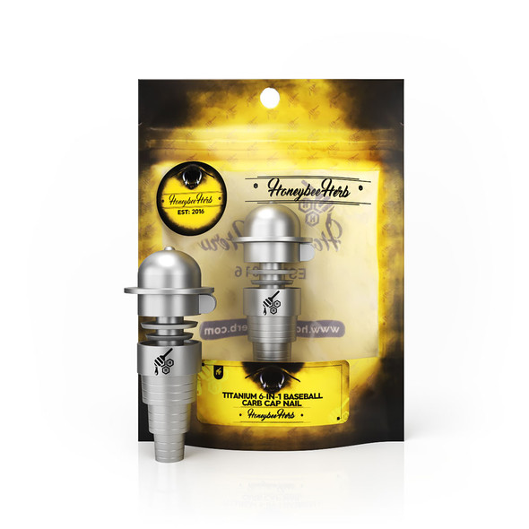 TITANIUM 6 IN 1 BASEBALL CARB CAP DAB NAIL BY HONEYBEE HERB