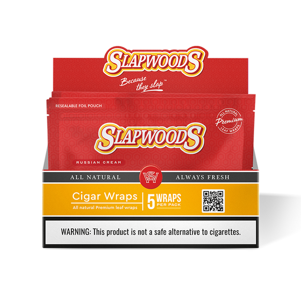 SLAPWOODS CIGAR WRAPS 5CT - BOX OF 10(5CT)