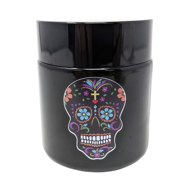 SKULL DAY OF THE DEAD GLASS JAR [DOD1]