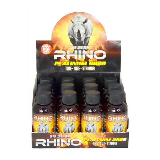 RHINO 8000 PLATINUM SHOTS - BOX OF 12