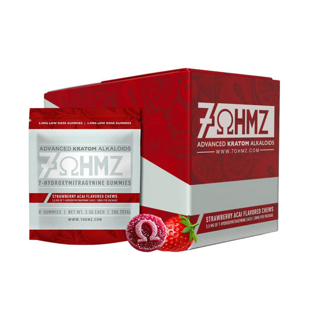 7 OHMZ 7-HYDROXYMITRAGYNINE GUMMIES 8 GUMMIES PACK - BOX OF 10 PACKS