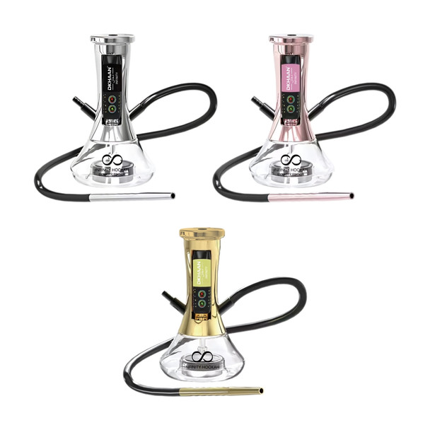 INFINITY HOOKAH CHROME EDITION WITH DOUBLE PIPES
