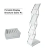 Premium Portable A4 Brochure Holder / Literature Display Stand / Catalogue White