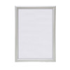Empty silver snap frame with anti-glare PVC cover, front view