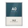 A0 silver round corner snap frame with 25mm aluminium profile, front view