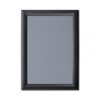 Empty black snap frame with anti-glare PVC cover, front view
