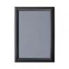 Empty black snap frame with anti-glare PVC cover, front view