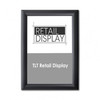 Black 25mm snap frame with square corners, front view