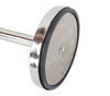 Silver stanchion rope barrier system with weighted base