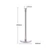 Silver stanchion rope barrier system with weighted base