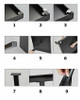 A1 double sided black metal poster stand floor display