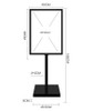 A1 double sided black metal poster stand floor display