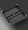 A1 double sided black metal poster stand floor display