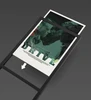 A1 double sided black metal poster stand floor display