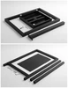 A1 double sided black metal poster stand floor display