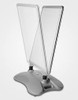 A1 waterbase pavement sign Holder double sided wheel Silver handle
