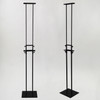 Double-sided height adjustable metal banner stand for retail and trade shows