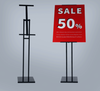 Tilt adjustable POP display stand for indoor use with Corflute or cardboard signs