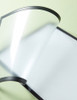 A3 silver adhesive window poster holder in use