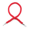 1.5 meter red twisted stanchion rope with silver clip ends