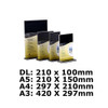 Double sided clear acrylic sign holder for A3, A4, A5, DL signs
