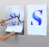 Black A1-A5 self-adhesive window poster sign holder by TLT Retail Display