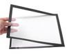 Black A1-A5 self-adhesive window poster sign holder by TLT Retail Display
