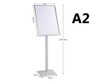 Silver A2 heavy duty floor poster stand with snap frame