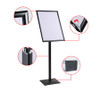 Silver A2 heavy duty floor poster stand with snap frame