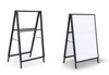 Black steel A-frame sandwich board 600x900mm with space for corflute inserts